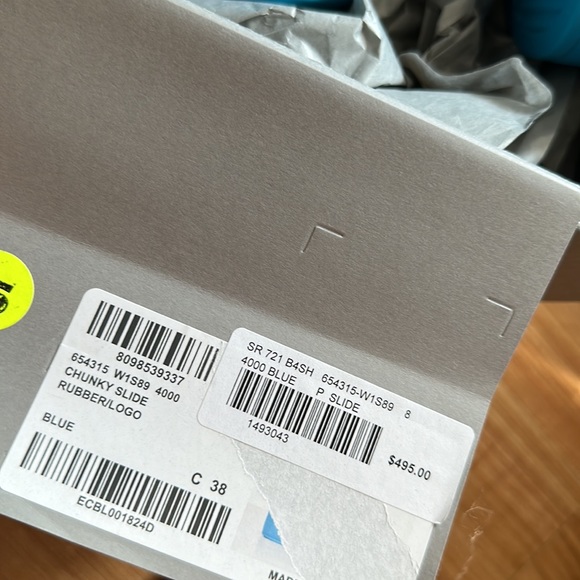 BALENCIAGA SIZE 38 PLATFORM SLIDES BLUE - Picture 3 of 3